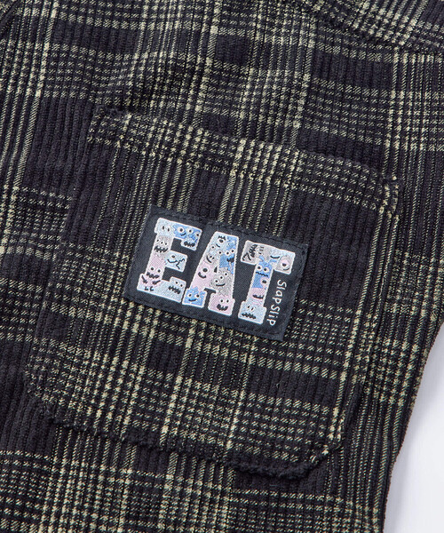 SLAP SLIP（スラップスリップ）の「フラップ胸ポケット付きチェックサロペット(80~120cm)（サロペット/オーバーオール・キッズ・ブラック系その他/ホワイト系その他2・80ｃｍ/90cm/110cm/100cm/120cm）」の19枚目の写真