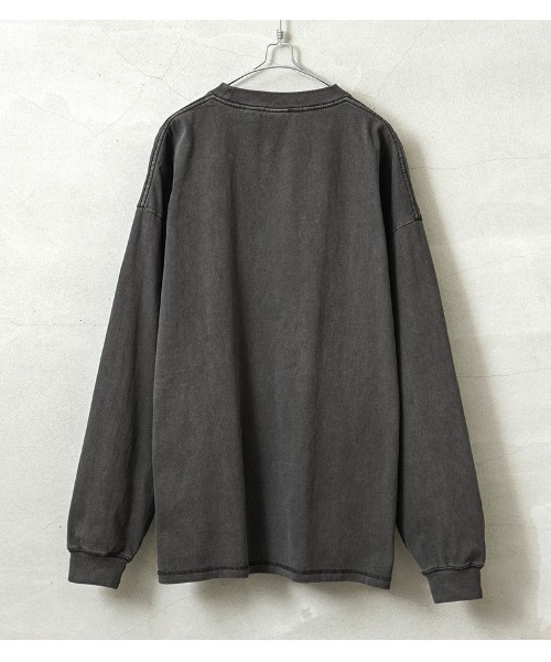 WAIPER.inc(ワイパーインク)の「Goodwear 2W7-64204 製品染め ポケット付き SUPER BIG L/S TEE(Tシャツ/カットソー・メンズ・ネイビー/イエロー/グレイッシュベージュ/チャコールグレー・S/M/L/XL)」の7枚目の写真