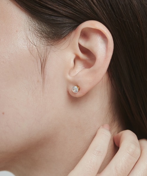 ciite' surgical stainless(シーテサージカルステンレス)の「【 金属アレルギー対応 】 7サイズ ビジューピアス サージカルステンレス (両耳用)(ピアス(両耳用)・レディース・ゴールド/シルバー・8/7/6/5/3/2/4)」の17枚目の写真