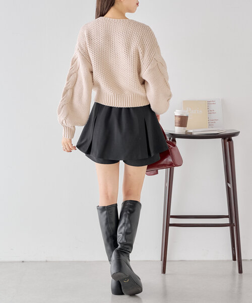 Chico（チコ）の「レイヤードフリルスカパン（スカート・レディース・ブラック系その他2/ブラック/ブラウン・FREE）」の11枚目の写真