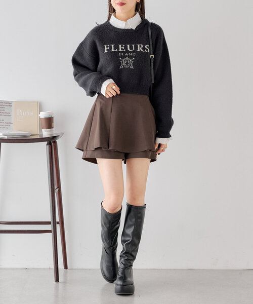 Chico（チコ）の「レイヤードフリルスカパン（スカート・レディース・ブラック系その他2/ブラック/ブラウン・FREE）」の17枚目の写真