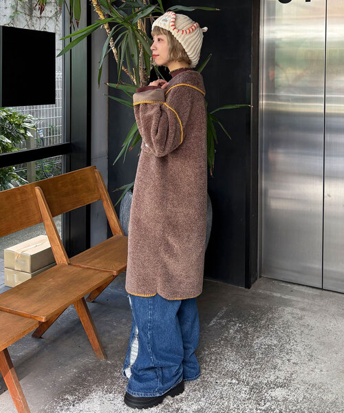 HELLO.SANFRANCISCO（ハローサンフランシスコ）の「【HELLO.SANFRANCISCO/ハローサンフランシスコ】ハンドステッチフライトキャップ（キャップ・レディース・グレー/アイボリー/レッド・ONE SIZE）」の9枚目の写真