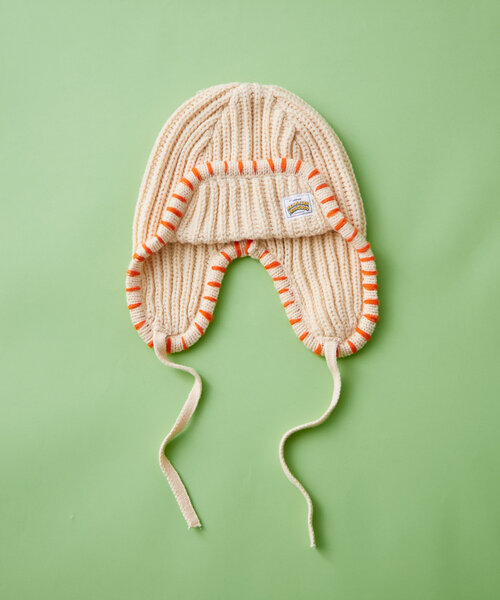 HELLO.SANFRANCISCO（ハローサンフランシスコ）の「【HELLO.SANFRANCISCO/ハローサンフランシスコ】ハンドステッチフライトキャップ（キャップ・レディース・グレー/アイボリー/レッド・ONE SIZE）」の11枚目の写真