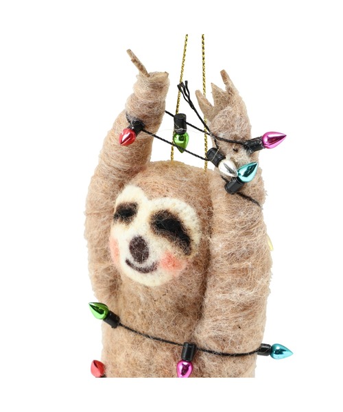 セール】ファブリックオーナメント なまけもの ライト（インテリア雑貨