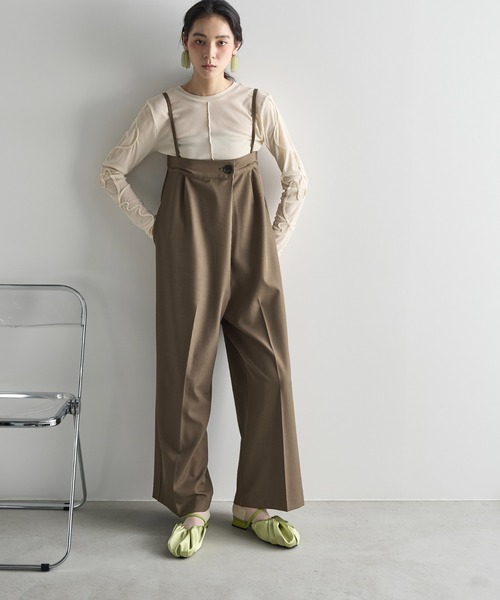 THE YOn（ザヨン）の「コードエンブロイダリーシアーロングスリーブTシャツ（Tシャツ/カットソー・レディース・アイボリー/チャコールグレー/サックスブルー/ピンク・FREE）」の8枚目の写真