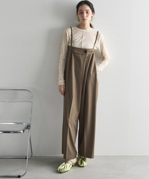 THE YOn（ザヨン）の「コードエンブロイダリーシアーロングスリーブTシャツ（Tシャツ/カットソー・レディース・アイボリー/チャコールグレー/サックスブルー/ピンク・FREE）」の6枚目の写真