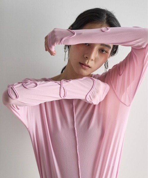 THE YOn（ザヨン）の「コードエンブロイダリーシアーロングスリーブT