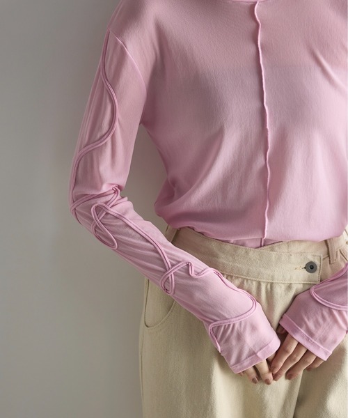 THE YOn（ザヨン）の「コードエンブロイダリーシアーロングスリーブT