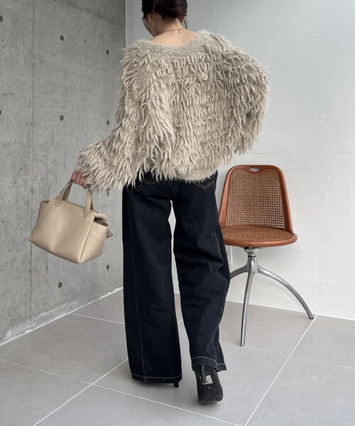 CAPRICIEUX LE'MAGE（カプリシューレマージュ）の「サイドタックデニム（デニムパンツ・レディース・ブラック・38/36）」の20枚目の写真