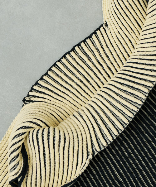 Actually(アクチュアリー)の「リブニットマルシェバッグ(トートバッグ・レディース・グレー/ブラック/グリーン・0)」の9枚目の写真