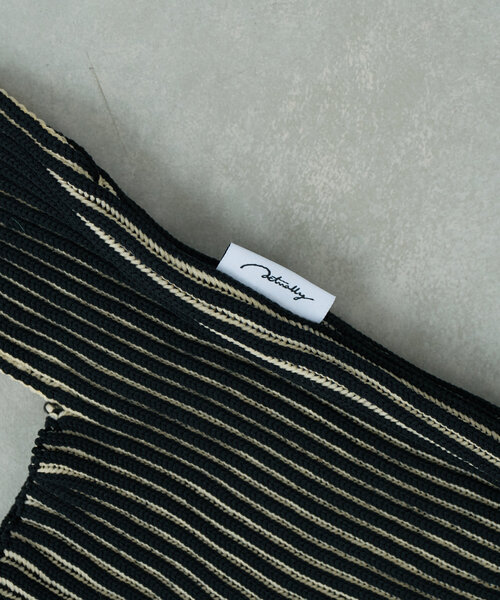 Actually(アクチュアリー)の「リブニットマルシェバッグ(トートバッグ・レディース・グレー/ブラック/グリーン・0)」の11枚目の写真