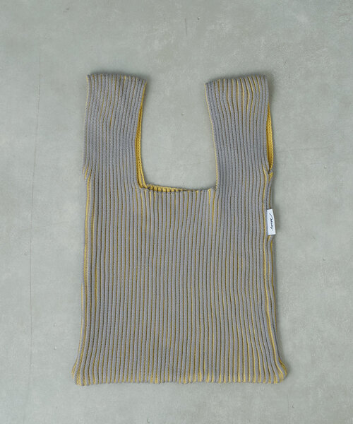 Actually(アクチュアリー)の「リブニットマルシェバッグ(トートバッグ・レディース・グレー/ブラック/グリーン・0)」の17枚目の写真