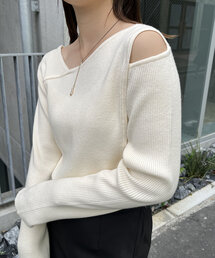 2WAY肩開きアシメプルオーバー