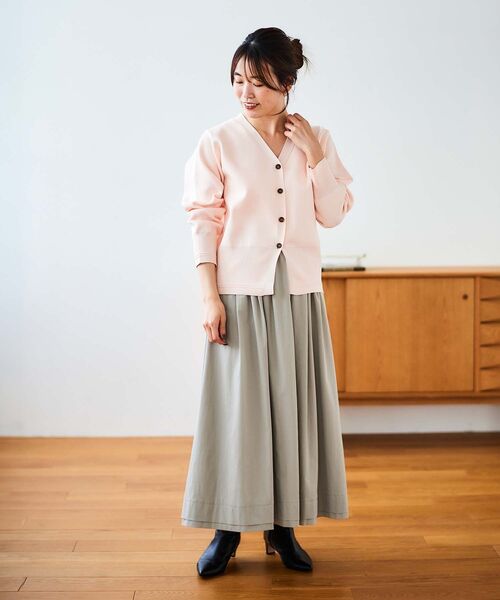 le.coeur blanc（ルクールブラン）の「ナイロンタックギャザーダブルヘムスカート（スカート・レディース・ラベンダー/グレイッシュベージュ/ダークグレー・38/36）」の22枚目の写真