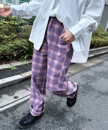 AL095 Ermenegildo Zegna コーデュロイパンツ 紫 Ermenegildo Zegna(エルメネジルドゼニア) イージーパンツ