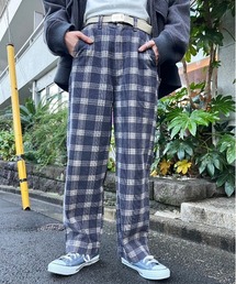コーデュロイチェックプリントボーイズパンツ