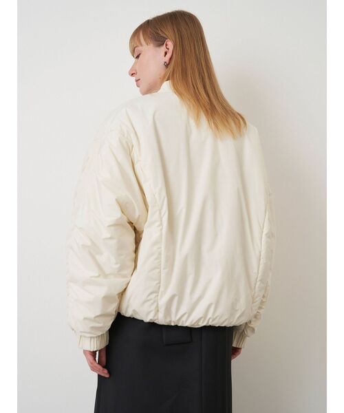 美品❣️CALEE❣️キャリー❣️MAー1ブルゾン セール】パデットギャザーMA-1ブルゾン（ブルゾン）｜ELENDEEK