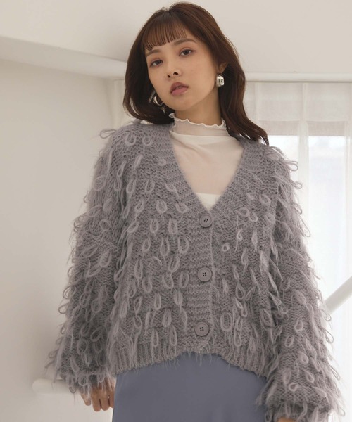 fifth(フィフス)の「ループニットカーディガン(カーディガン/ボレロ・レディース・アイボリー/ブルーグレー/ブラック・M)」の11枚目の写真