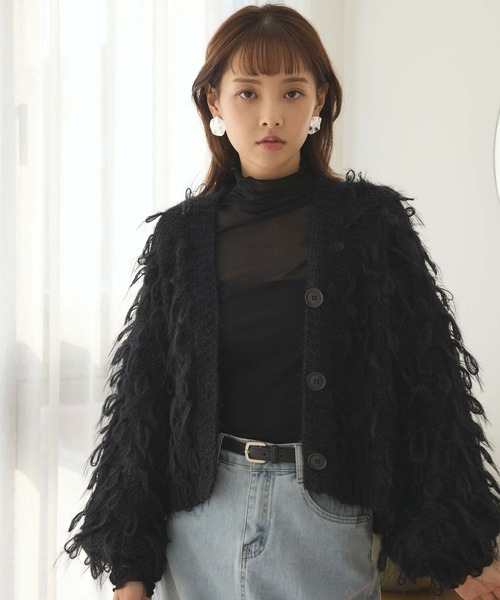 fifth(フィフス)の「ループニットカーディガン(カーディガン/ボレロ・レディース・アイボリー/ブルーグレー/ブラック・M)」の19枚目の写真