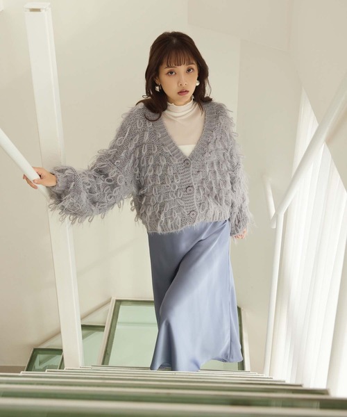 fifth(フィフス)の「ループニットカーディガン(カーディガン/ボレロ・レディース・アイボリー/ブルーグレー/ブラック・M)」の5枚目の写真