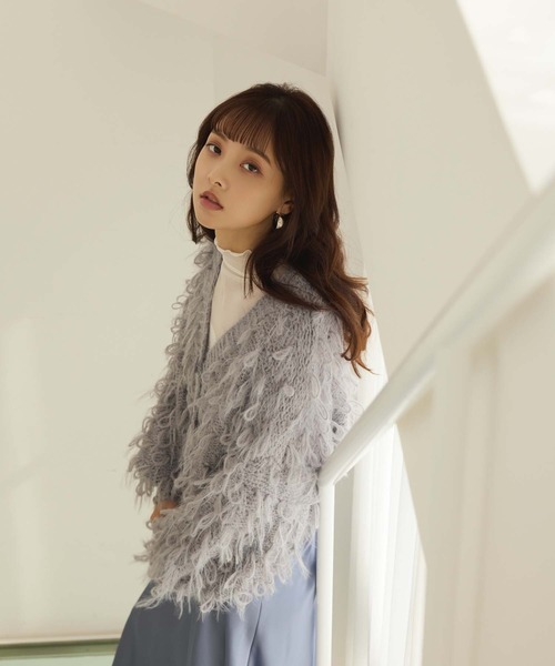 fifth(フィフス)の「ループニットカーディガン(カーディガン/ボレロ・レディース・アイボリー/ブルーグレー/ブラック・M)」の6枚目の写真