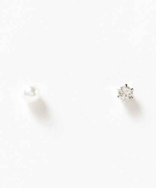 BEAMS BOY（ビームスボーイ）の「プチ ピアス セット 25SS（ピアス（両耳用）・レディース・レッド系その他4/シルバー・ONE SIZE）」の5枚目の写真