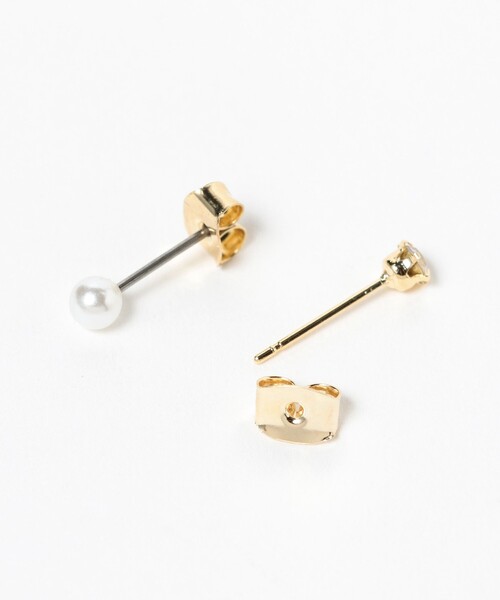 BEAMS BOY（ビームスボーイ）の「プチ ピアス セット 25SS（ピアス（両耳用）・レディース・レッド系その他4/シルバー・ONE SIZE）」の17枚目の写真