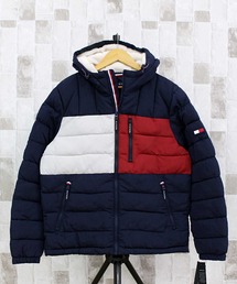 TOMMY HILFIGER(g~[qtBK[)̃VFpt[h pt@[WPbg QUILTED POLY TWILL PUFFER JACKET W SHERPA LINED HOOD(_EWPbg/R[g)