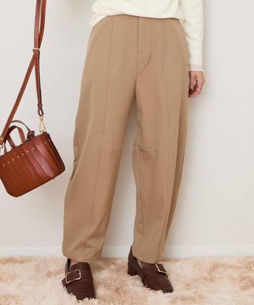 JETSET SOLO PLUS (ジェットセットソロプラス)の「【JETSET SOLO PLUS】裏起毛ストレッチカーブパンツ(その他パンツ・レディース・キャメル/ブラック・FREE)」の1枚目の写真