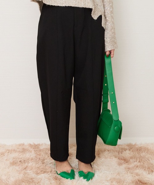 JETSET SOLO PLUS (ジェットセットソロプラス)の「【JETSET SOLO PLUS】裏起毛ストレッチカーブパンツ(その他パンツ・レディース・キャメル/ブラック・FREE)」の2枚目の写真