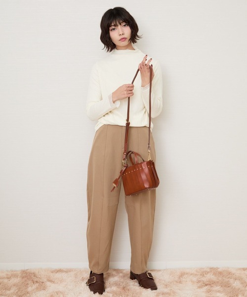 JETSET SOLO PLUS (ジェットセットソロプラス)の「【JETSET SOLO PLUS】裏起毛ストレッチカーブパンツ(その他パンツ・レディース・キャメル/ブラック・FREE)」の3枚目の写真