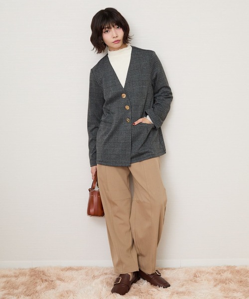 JETSET SOLO PLUS (ジェットセットソロプラス)の「【JETSET SOLO PLUS】裏起毛ストレッチカーブパンツ(その他パンツ・レディース・キャメル/ブラック・FREE)」の6枚目の写真