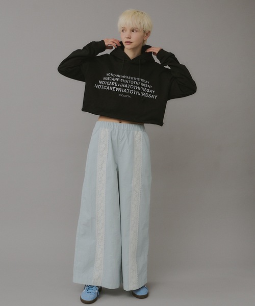 VIOLETTA（ヴィオレッタ）の「レースラインワイドパンツ（その他パンツ・レディース・ブラック/ライトブルー・S/M）」の20枚目の写真