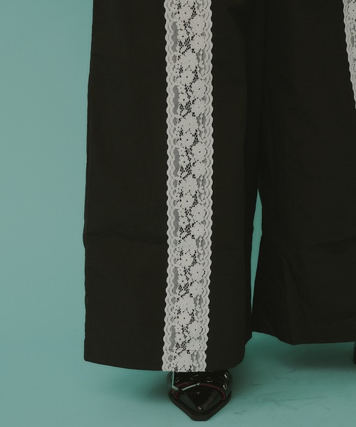VIOLETTA（ヴィオレッタ）の「レースラインワイドパンツ（その他パンツ・レディース・ブラック/ライトブルー・S/M）」の15枚目の写真