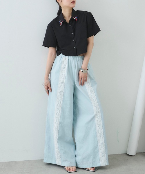 イオレ　パンツ セール】レースラインワイドパンツ（その他パンツ）｜VIOLETTA