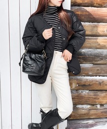 中綿入ジャケット レディース キルティング ノーカラー ポケット付き ジップアップ ウルトラライト コットンジャケット 長袖 綿服 厚い キルティングジャケット レディース ダウンジャケット ノーカラー