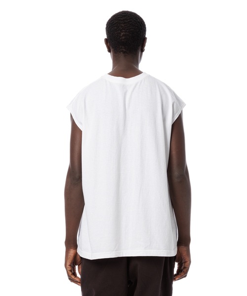Sandinista(サンディニスタ)の「Cadet American Cotton Easy Fit Sleeveless Tee / アメリカコットン使用イージフィットスリーブレスTシャツ(Tシャツ/カットソー・メンズ・ネイビー/チャコール/ホワイト/ブラック・SMALL/LARGE/MEDIUM)」の7枚目の写真