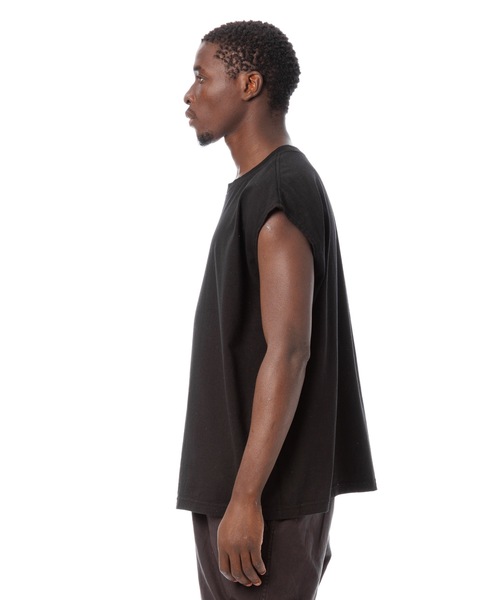 Sandinista(サンディニスタ)の「Cadet American Cotton Easy Fit Sleeveless Tee / アメリカコットン使用イージフィットスリーブレスTシャツ(Tシャツ/カットソー・メンズ・ネイビー/チャコール/ホワイト/ブラック・SMALL/LARGE/MEDIUM)」の9枚目の写真