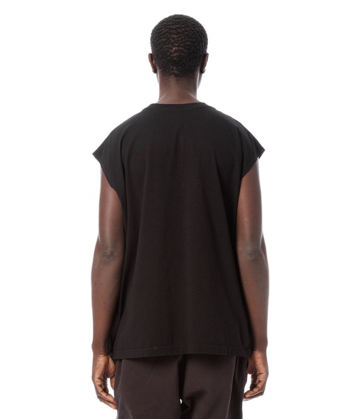 Sandinista(サンディニスタ)の「Cadet American Cotton Easy Fit Sleeveless Tee / アメリカコットン使用イージフィットスリーブレスTシャツ(Tシャツ/カットソー・メンズ・ネイビー/チャコール/ホワイト/ブラック・SMALL/LARGE/MEDIUM)」の10枚目の写真