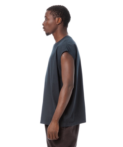 Sandinista(サンディニスタ)の「Cadet American Cotton Easy Fit Sleeveless Tee / アメリカコットン使用イージフィットスリーブレスTシャツ(Tシャツ/カットソー・メンズ・ネイビー/チャコール/ホワイト/ブラック・SMALL/LARGE/MEDIUM)」の12枚目の写真