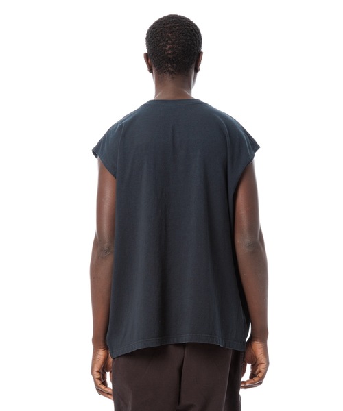 Sandinista(サンディニスタ)の「Cadet American Cotton Easy Fit Sleeveless Tee / アメリカコットン使用イージフィットスリーブレスTシャツ(Tシャツ/カットソー・メンズ・ネイビー/チャコール/ホワイト/ブラック・SMALL/LARGE/MEDIUM)」の13枚目の写真