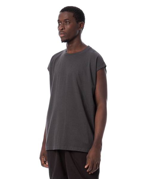 Sandinista(サンディニスタ)の「Cadet American Cotton Easy Fit Sleeveless Tee / アメリカコットン使用イージフィットスリーブレスTシャツ(Tシャツ/カットソー・メンズ・ネイビー/チャコール/ホワイト/ブラック・SMALL/LARGE/MEDIUM)」の14枚目の写真