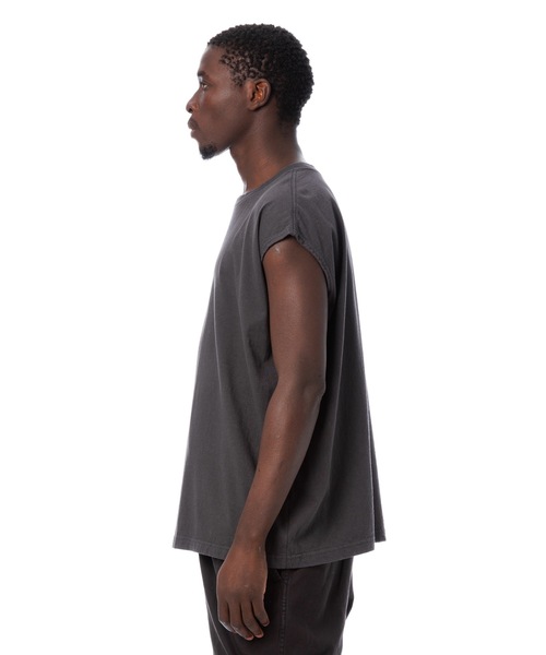Sandinista(サンディニスタ)の「Cadet American Cotton Easy Fit Sleeveless Tee / アメリカコットン使用イージフィットスリーブレスTシャツ(Tシャツ/カットソー・メンズ・ネイビー/チャコール/ホワイト/ブラック・SMALL/LARGE/MEDIUM)」の15枚目の写真