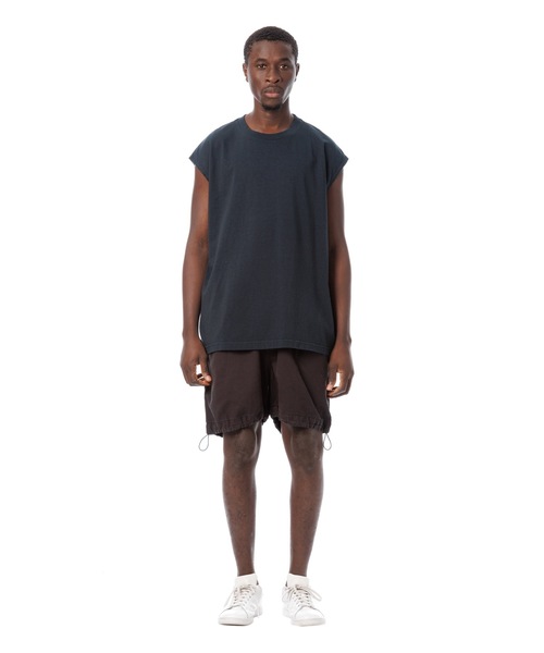 Sandinista(サンディニスタ)の「Cadet American Cotton Easy Fit Sleeveless Tee / アメリカコットン使用イージフィットスリーブレスTシャツ(Tシャツ/カットソー・メンズ・ネイビー/チャコール/ホワイト/ブラック・SMALL/LARGE/MEDIUM)」の18枚目の写真