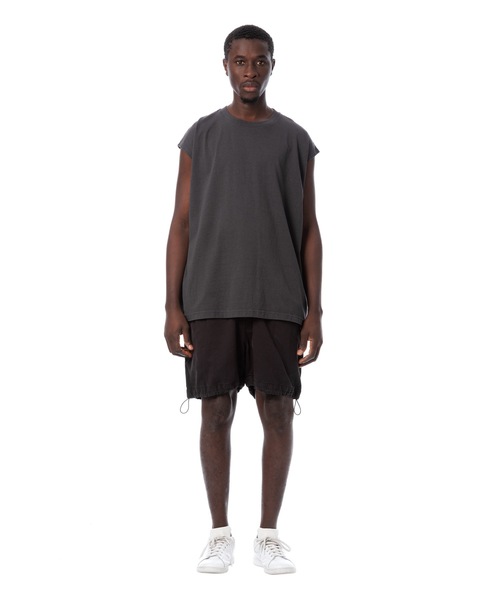Sandinista(サンディニスタ)の「Cadet American Cotton Easy Fit Sleeveless Tee / アメリカコットン使用イージフィットスリーブレスTシャツ(Tシャツ/カットソー・メンズ・ネイビー/チャコール/ホワイト/ブラック・SMALL/LARGE/MEDIUM)」の19枚目の写真