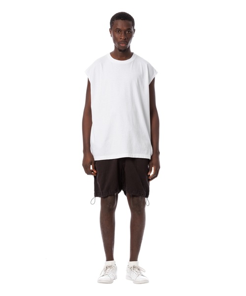 Sandinista(サンディニスタ)の「Cadet American Cotton Easy Fit Sleeveless Tee / アメリカコットン使用イージフィットスリーブレスTシャツ(Tシャツ/カットソー・メンズ・ネイビー/チャコール/ホワイト/ブラック・SMALL/LARGE/MEDIUM)」の20枚目の写真