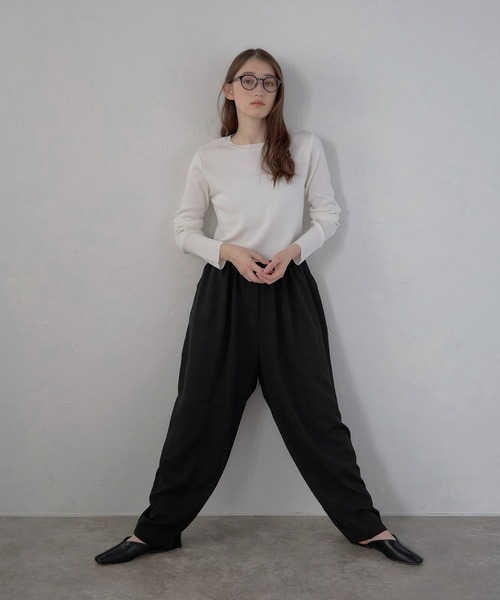 本日限定　LIten Gelato Pants (Melon) サイズ1 marka」MINIMALIST CARDIGAN & SIDE POPING EASY PANTS