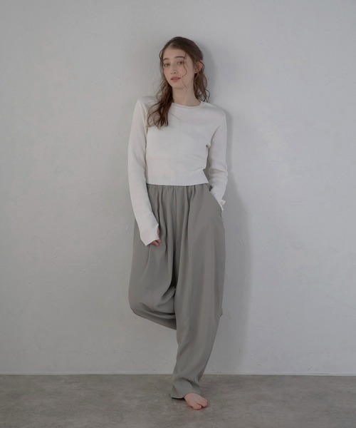 MINERTE】balloon drape easy pants / バルーンドレープイージー