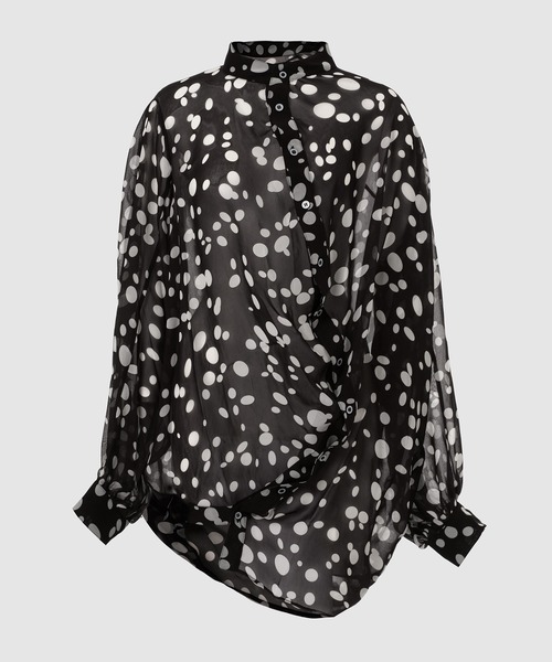 ANREALAGE(アンリアレイジ)の「WIND BLOWS DOT BALL BLOUSE(シャツ/ブラウス・レディース・ブラック・40/38/36)」の1枚目の写真
