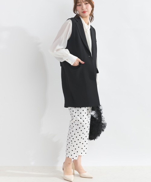 PICCIN（ピッチン）の「【セットアップ可能】バックリボンジレ（ベスト・レディース・オフホワイト/ブラック・M）」の16枚目の写真